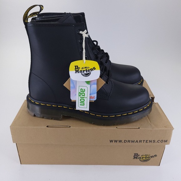 Dr. Martens Work Boots Mens 8 Womens 9 Black  1460 SR Slip Resistant Leather NIB main image 8